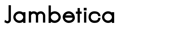 Jambetica font preview